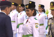 Resmi Presiden Joko Widodo Kukuhkan 76 Anggota Paskibraka yang Bakal Bertugas saat Upacara HUT ke-79 RI di IKN