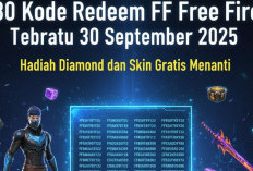 30 Kode Redeem FF Free Fire Terbaru 30 September 2025, Hadiah Diamond dan Skin Gratis Menanti
