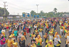 Ribuan Warga Lubuk Linggau Antusias Belahai, Senam Sehat, dan Donor Darah Bersama ROIS