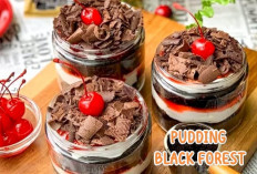 Resep Pudding Black Forest Ala Rumahan, Manis Cokelatnya Bikin Ketagihan!