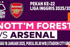 Prediksi Nottingham Forest vs Arsenal, Liga Inggris 2025/2026, Pekan ke-22, Tayang Live di Mana?