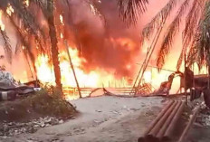 Lagi, Tempat Penyulingan Minyak Ilegal di Kabupaten Musi Banyuasin Terbakar