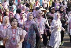 Intip Serunya Ibu-ibu di Sumsel Ikut Kebaya Run 2025