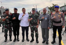 Satgas Pengamanan Perbatasan Selesai Melaksanakan Tugas Disambut di Boom Baru Palembang