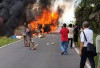 BREAKING NEWS : Lakalantas Berujung Kebakaran Bus di Karang Jaya Muratara