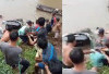 Mobil Terrios Terjun Sungai Kelingi Musi Rawas, 4 Orang Terjebak