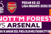 Prediksi Nottingham Forest vs Arsenal, Liga Inggris 2025/2026, Pekan ke-22, Tayang Live di Mana?